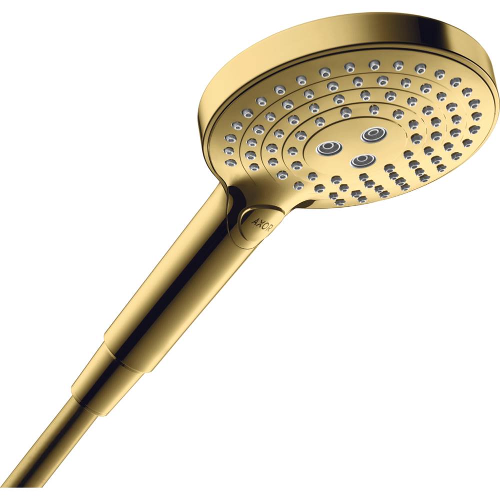 Axor ShowerSolutions Handshower 120 3-Jet, 2.5 GPM in Polished Gold Optic