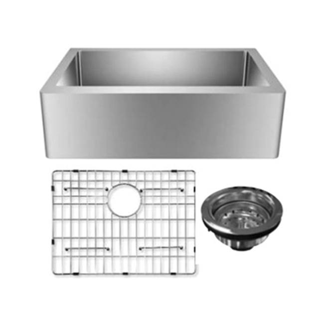 Barclay Adelphia 33''Gold Ss Farmr Sink W/Gold Wiregrid And Strainer