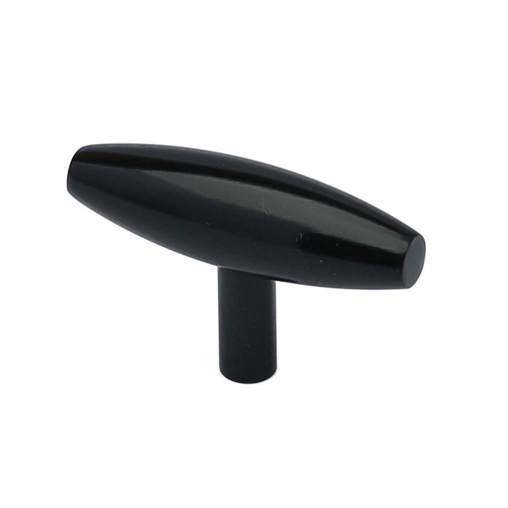Colonial Bronze T Cabinet Knob Hand Finished in Unlacquered Oil Rubbed Bronze