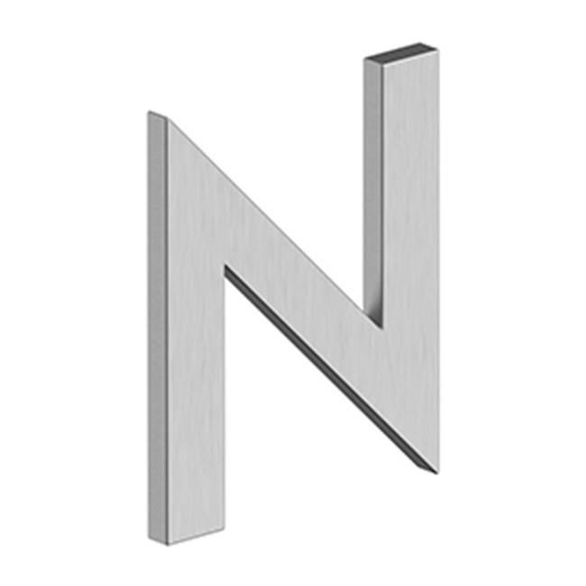 Deltana 4'' LETTER N, B SERIES WITH RISERS, STAINLESS STEEL
