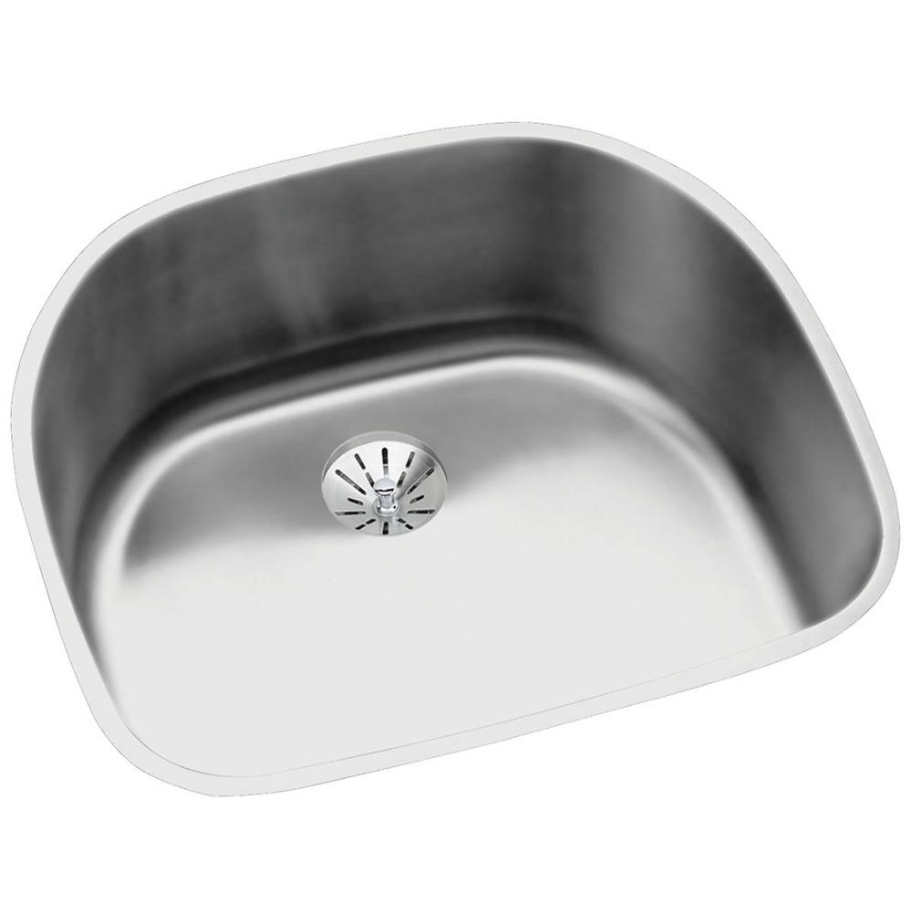 Elkay Lustertone Classic Stainless Steel 23-5/8'' x 21-1/4'' x 10'', Single Bowl Undermount Sink with Perfect Drain