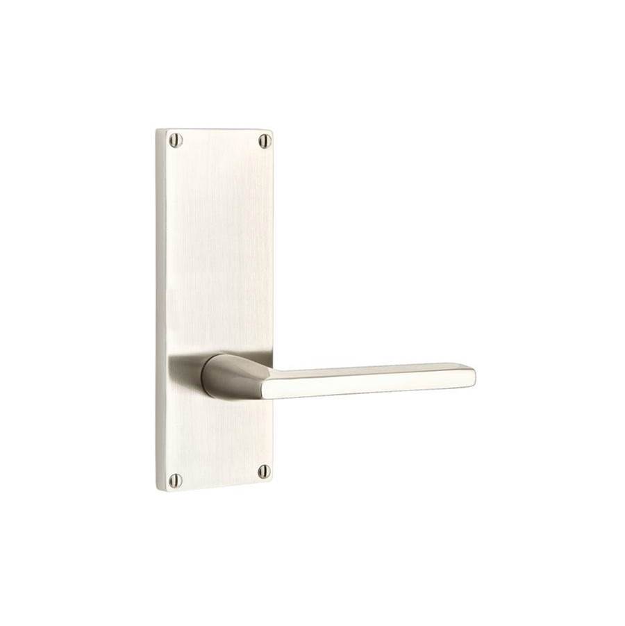 Emtek Dummy Pair, Sideplate Locksets Modern Non-Keyed 7'', Bristol Knob, US3NL