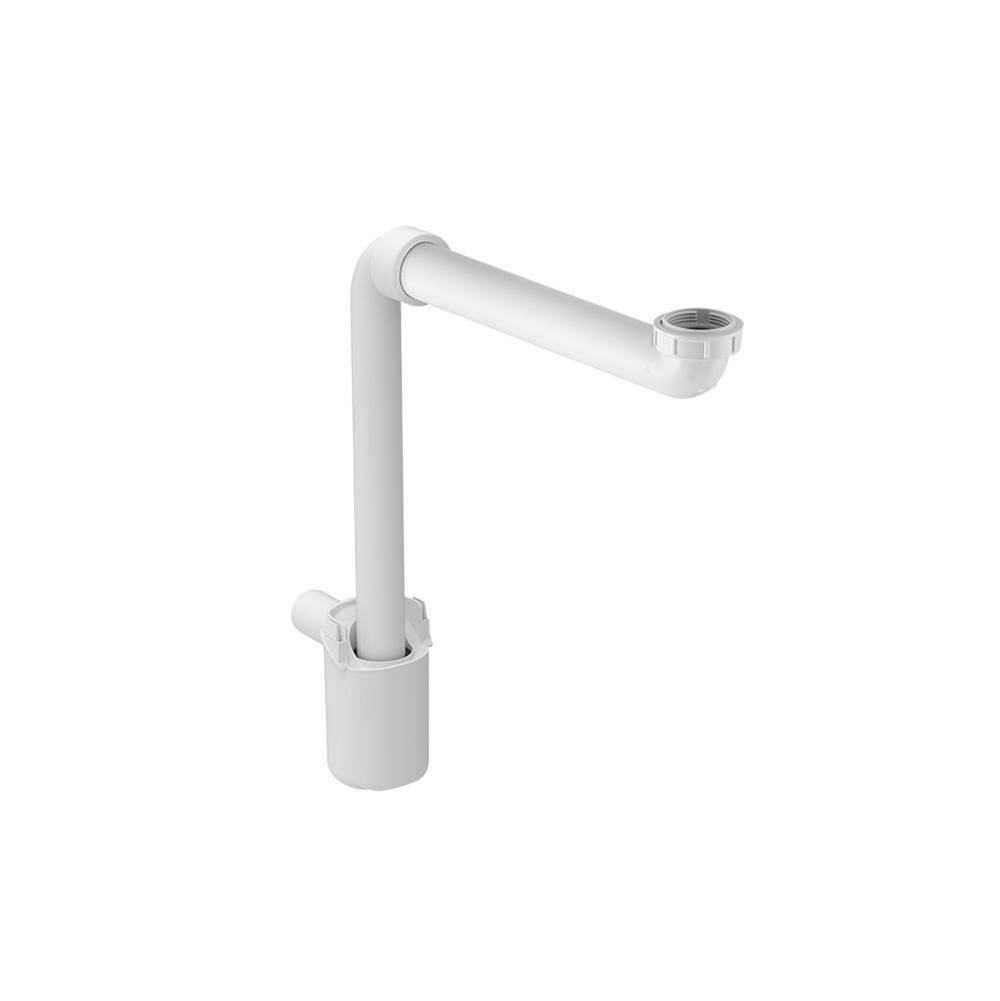 Geberit Geberit bottle trap with dip tube for washbasin, space-saving model, horizontal outlet: d=40mm, G=1 1/4'', with adaptors, white alpine