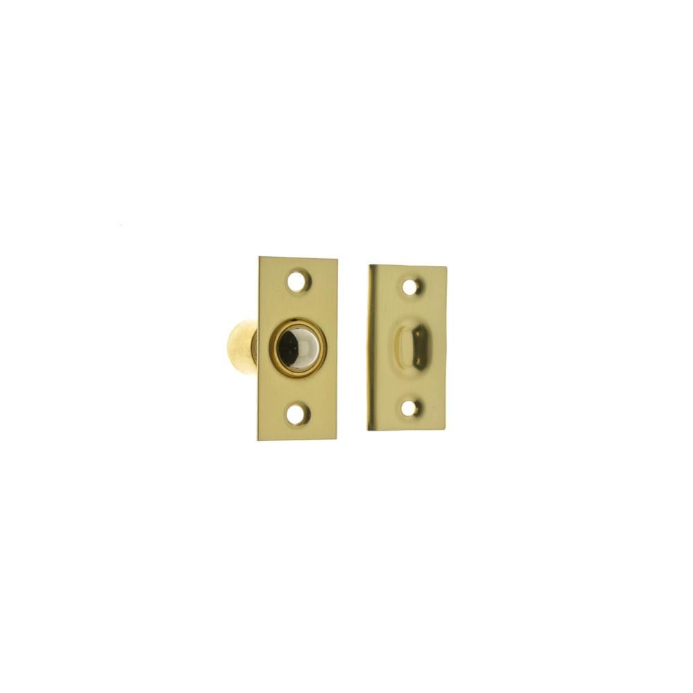Idh Narrow Square Roller Ball Catch Polished Brass