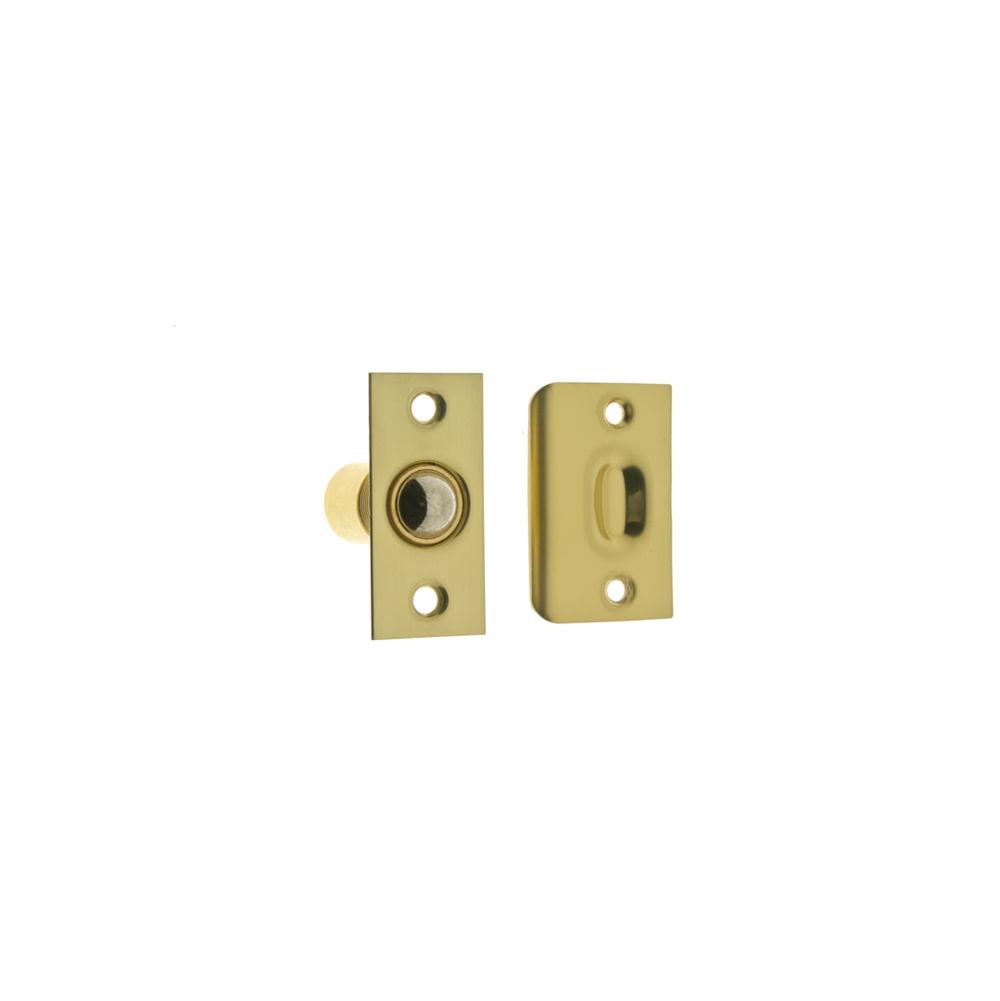 Idh Wide Square Roller Ball Catch Polished Brass