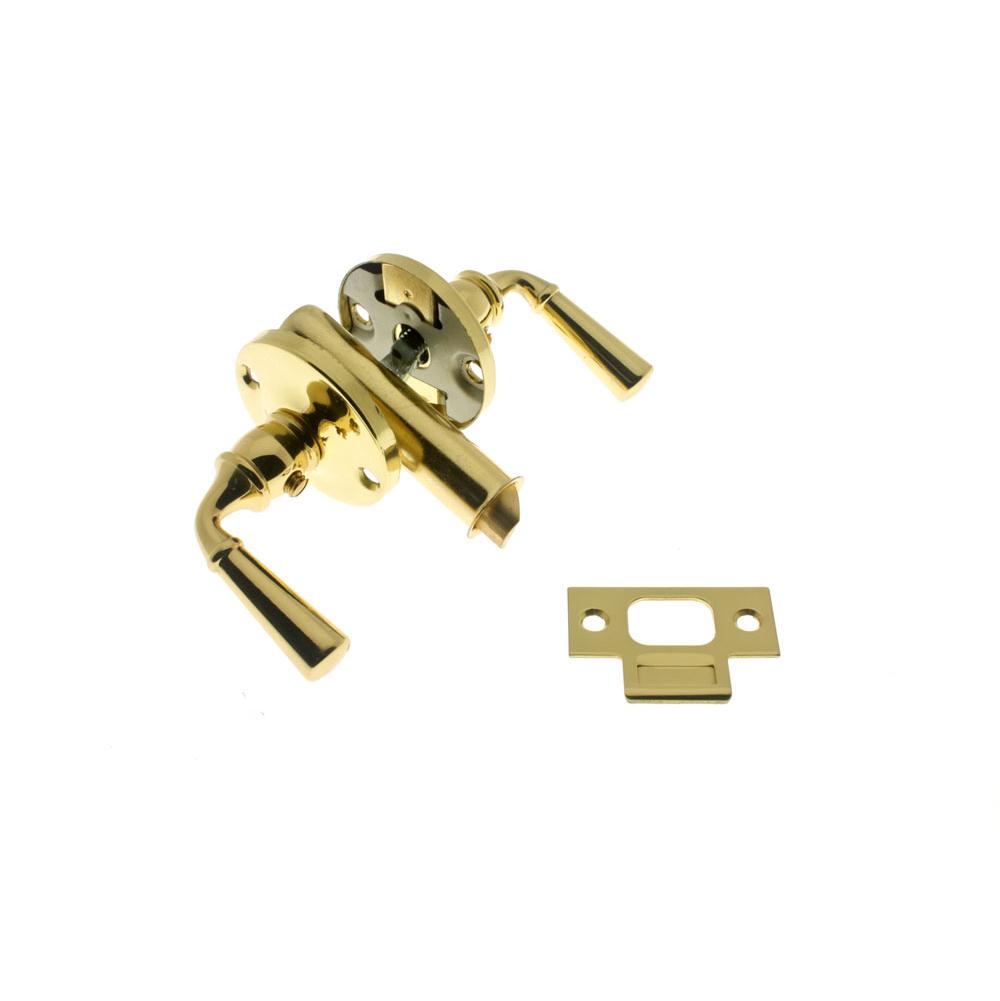 Idh Storm Screen Door Latch (Dual Lever) Polished Brass