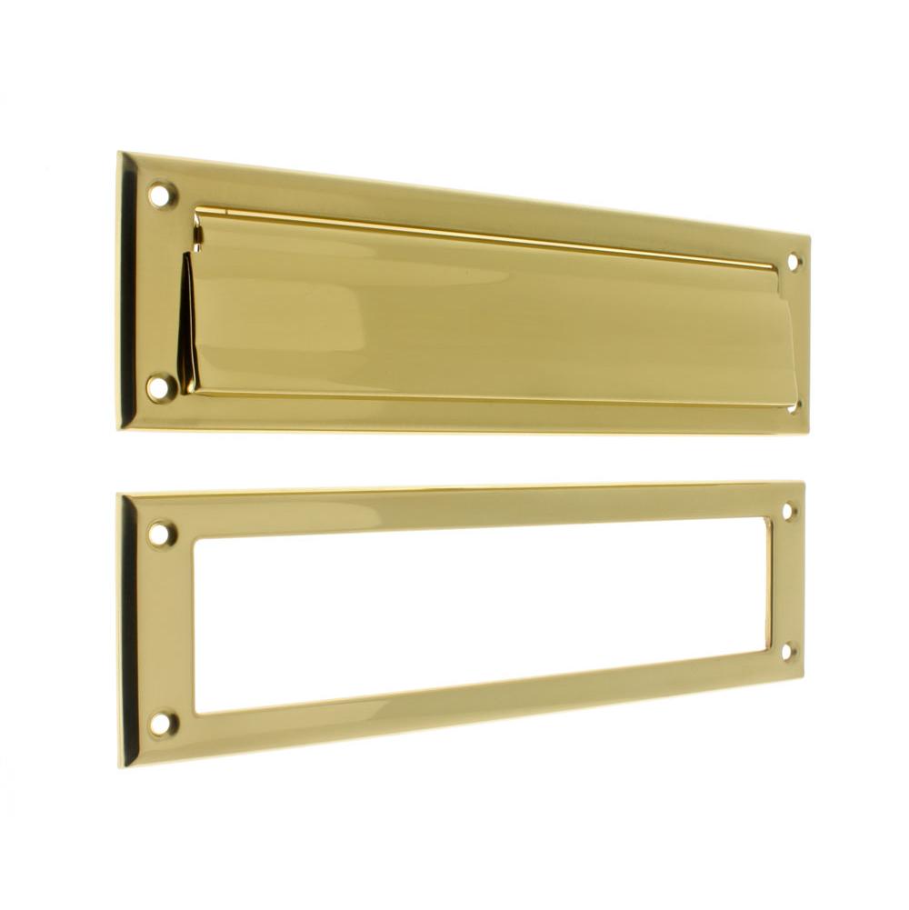 Idh Magazine Mail Plate & Open Back Plate Polished Brass