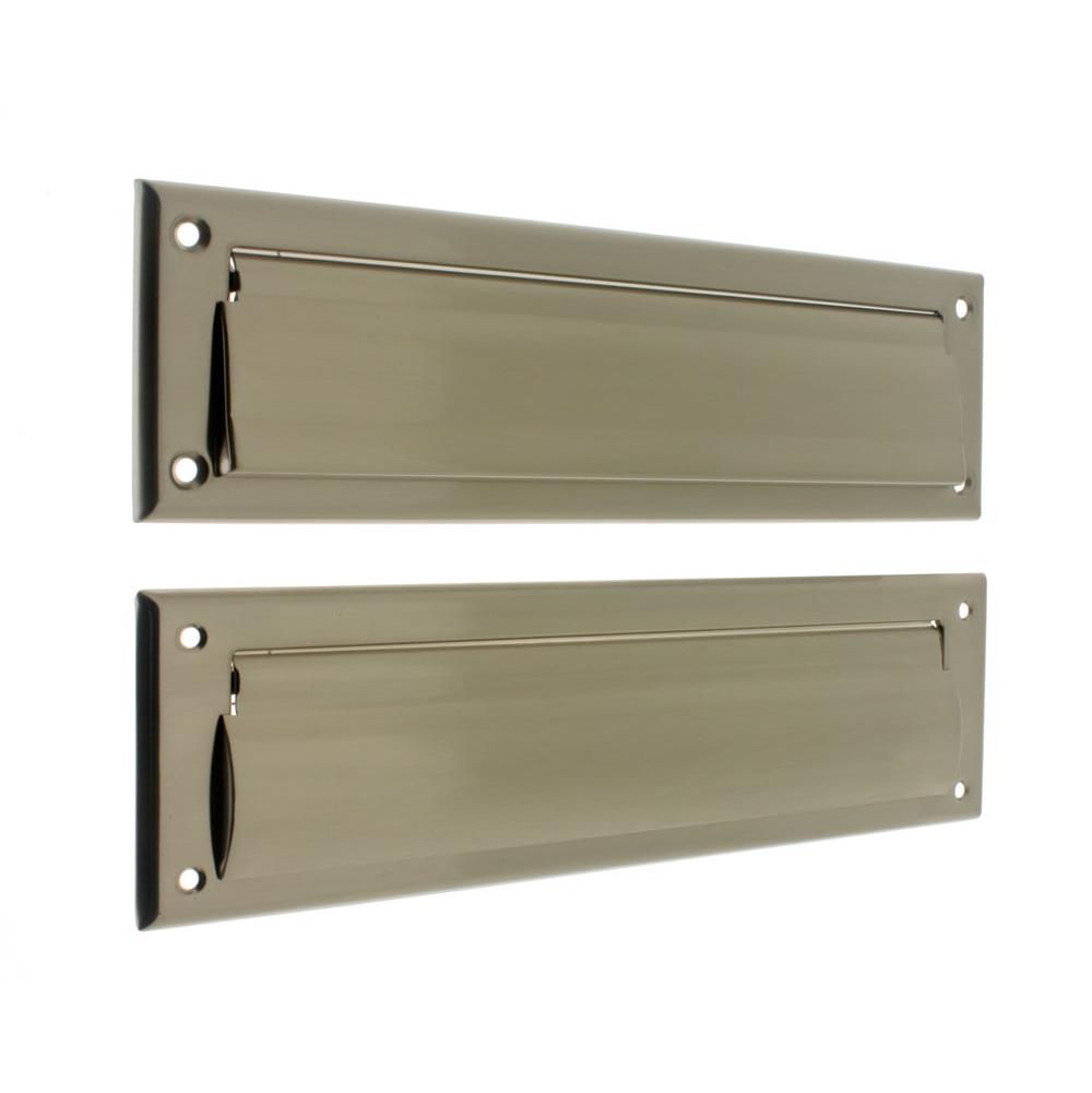 Idh Magazine Mail Plate & Closed Back Plate Satin Nickel