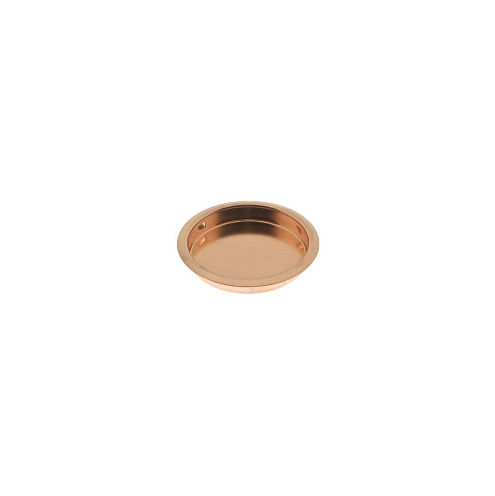 Idh 2-1/8'' Diameter Round Flush Pull Bright Copper
