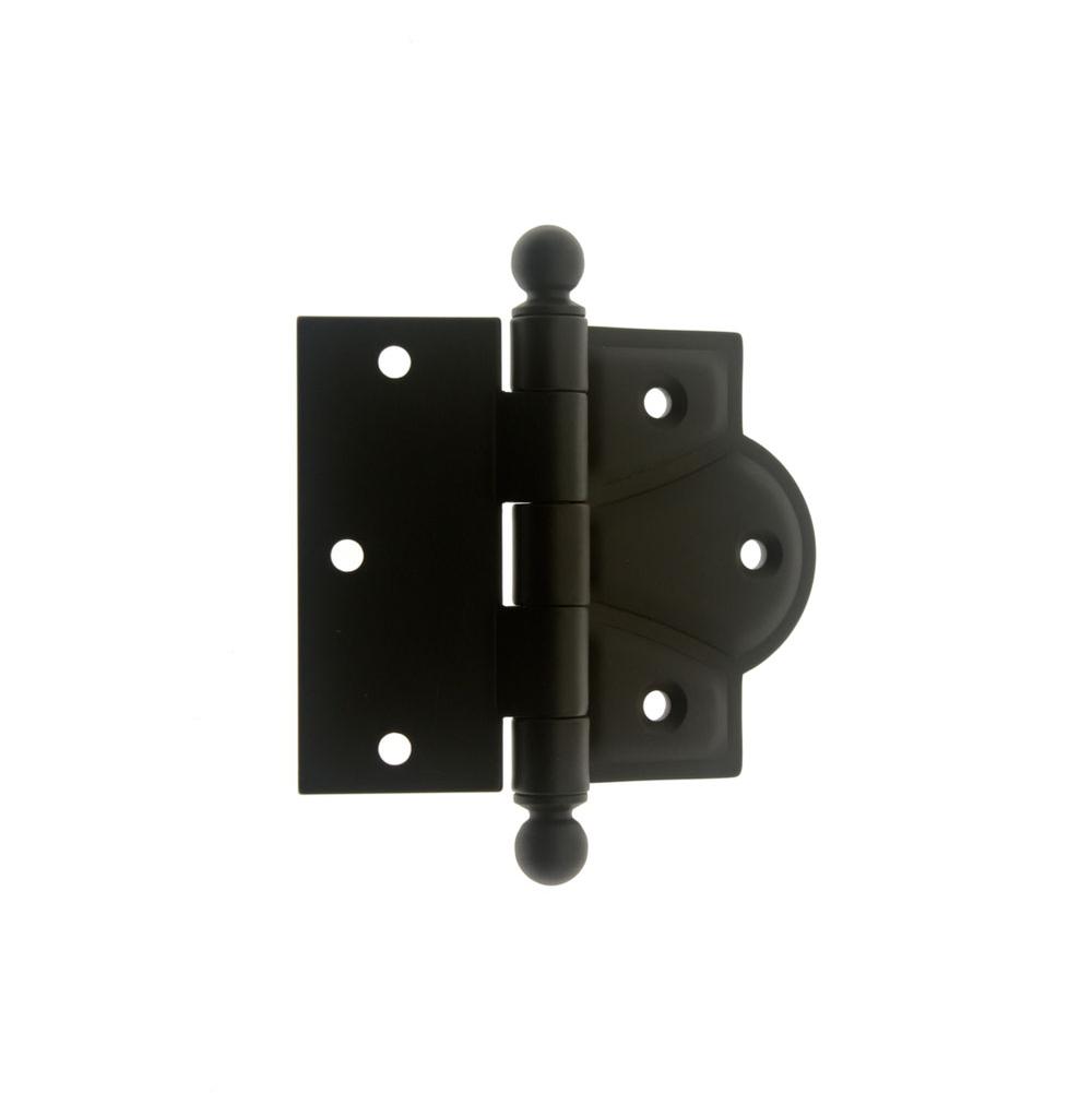 Idh Solid Brass 3-1/2'' X 4-3/8'' Combo Mortise/Surface Offset Hinge Ball Finials (Pair) Oil-Rubbed Bronze-J