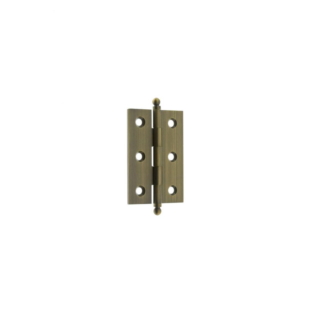 Idh 2-1/2'' X 1-7/10'' Solid Brass Cabinet Hinge W/ Ball Tips (Pair)  Bright Copper