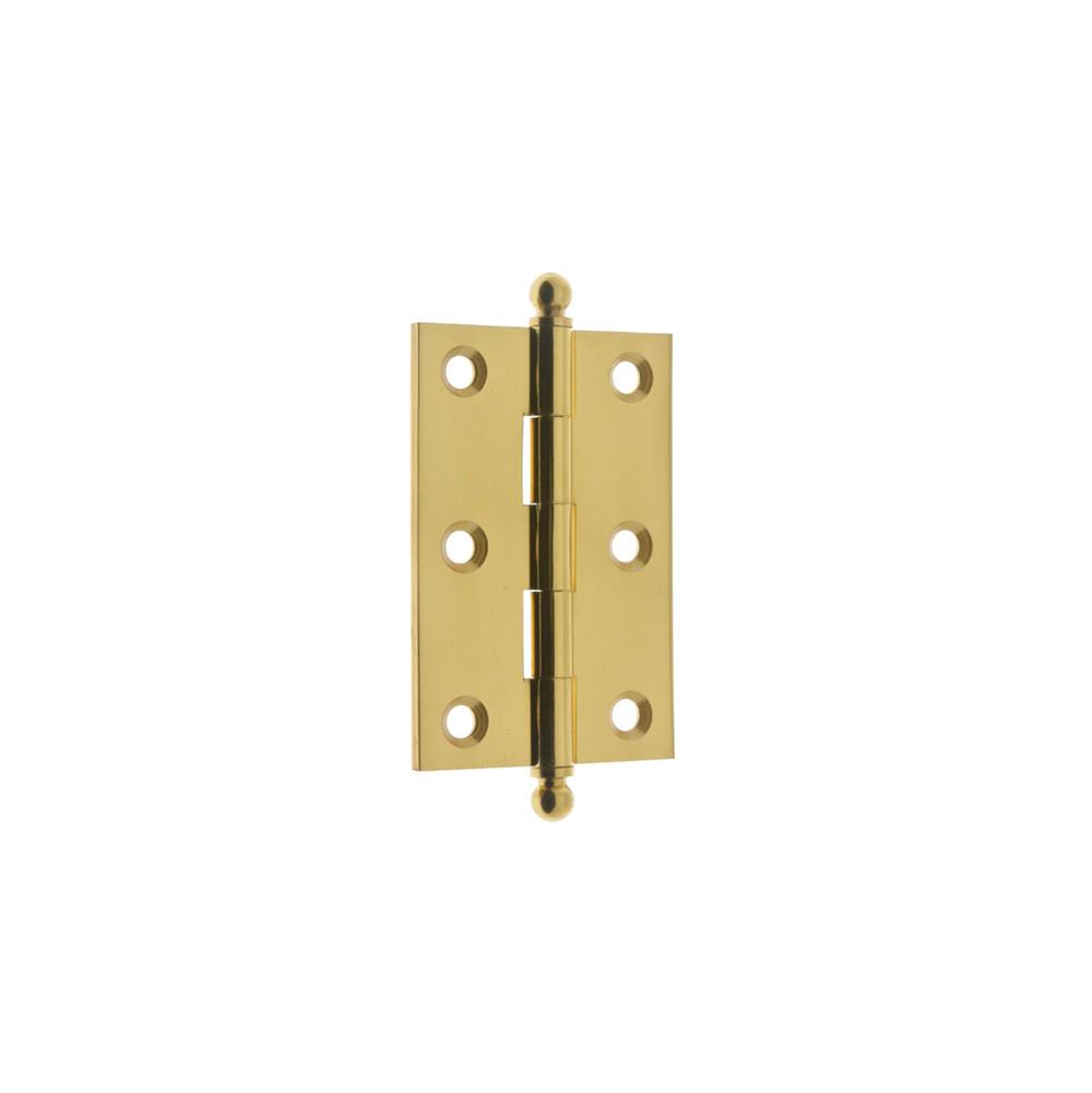 Idh 3'' X 2'' Solid Brass Cabinet Hinge W/Ball Tips (Pair) Polished Brass