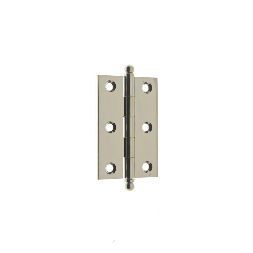 Idh 3'' X 2'' Solid Brass Cabinet Hinge W/Ball Tips (Pair) Bright Nickel