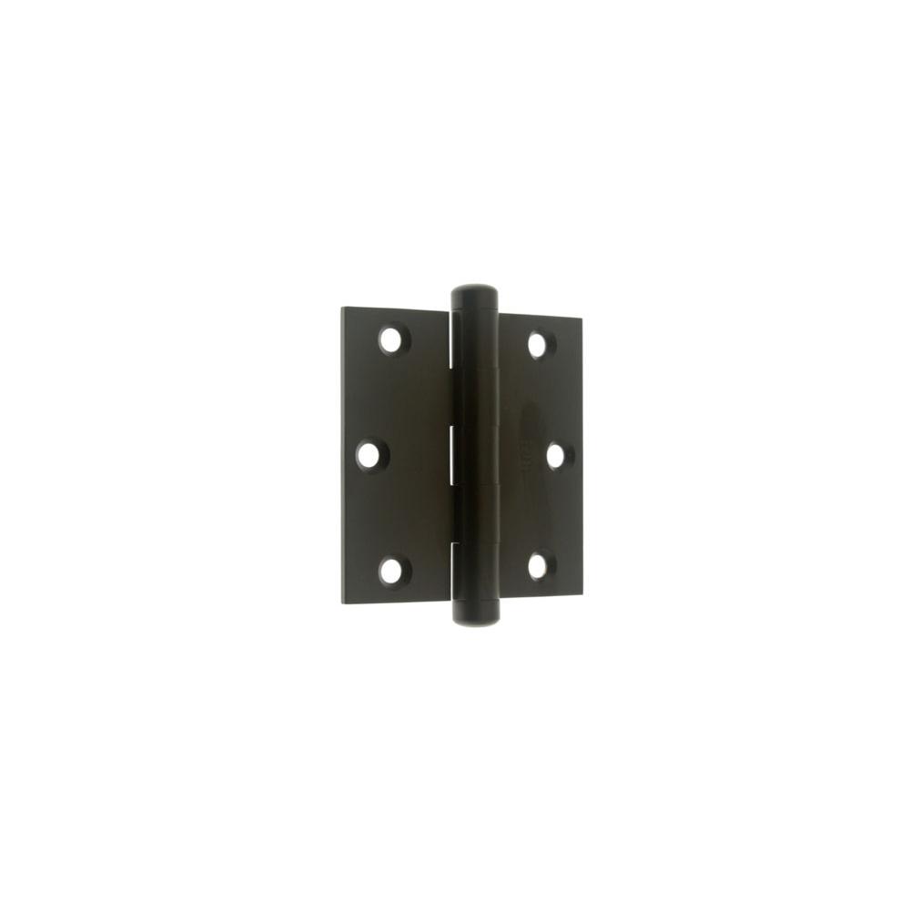 Idh 3'' X 3'' Solid Extruded Brass Square Corner Door Hinge (Pair) Oil-Rubbed Bronze-J