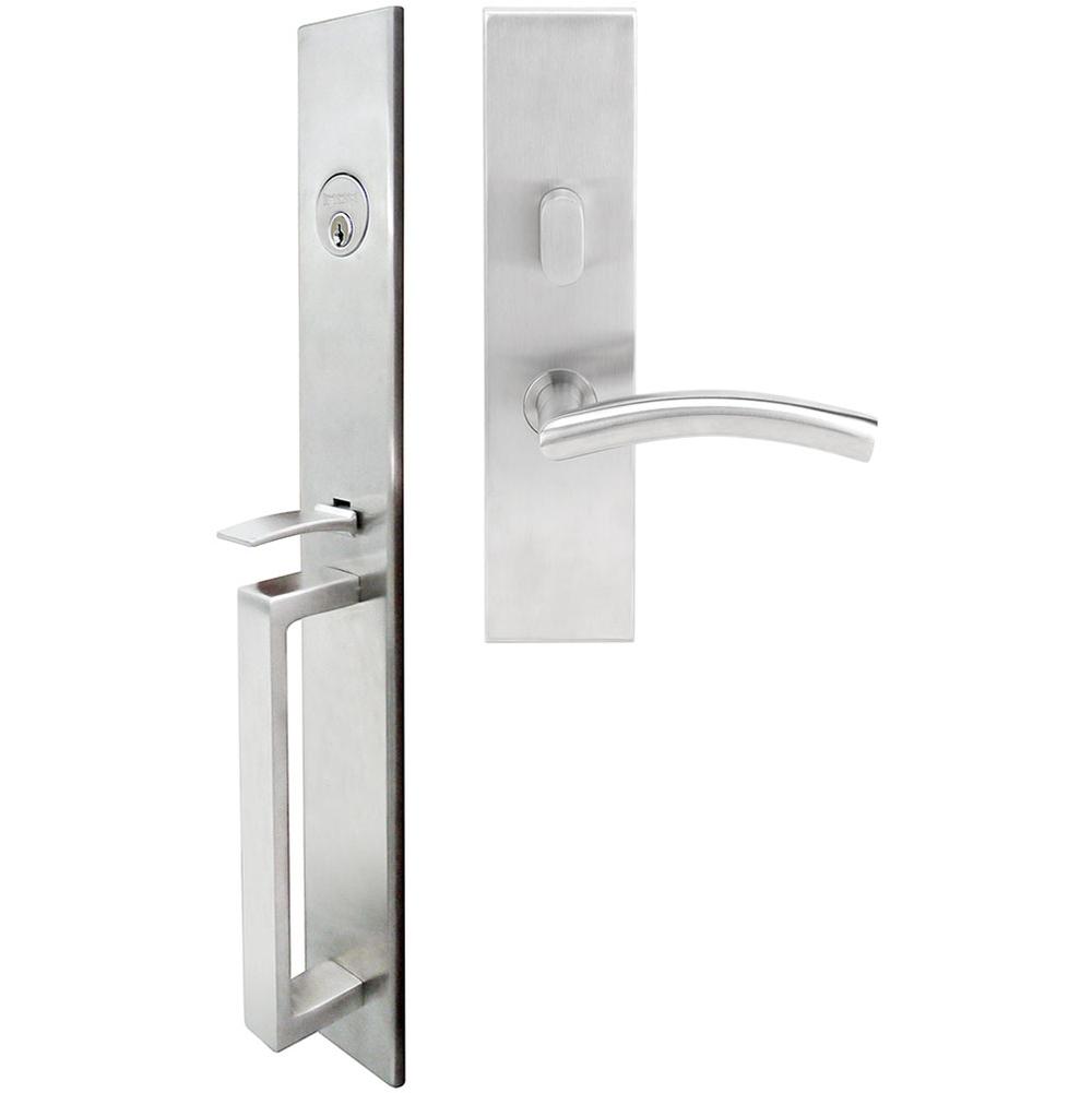 INOX BW Handleset MT Mortise 104 Brussels Entry 2-3/4''  32D LH