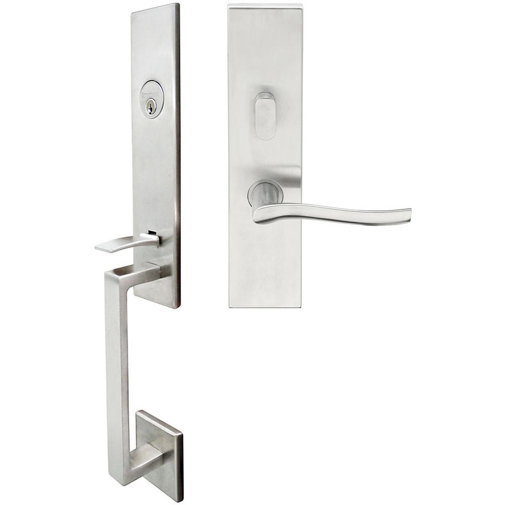 INOX MH Handleset MT Mortise 225 Waterfall Entry 2-1/2''  32D LHR