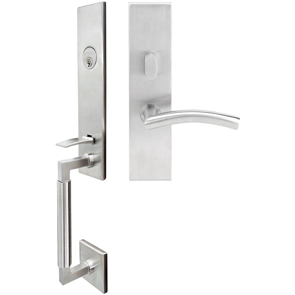 INOX NY Handleset MT Mortise Brussels Entry 2-1/2''  32D LH