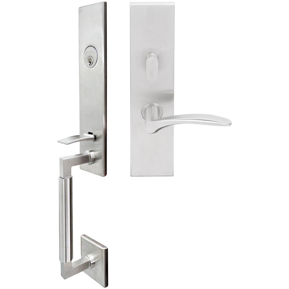 INOX NY Handleset MT Mortise Crest Entry 2-3/4''  32D LHR