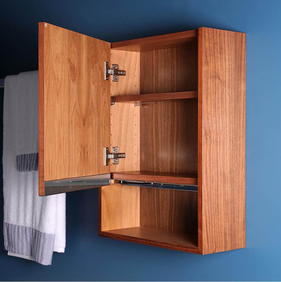 Lacava Wall-mounted storage cabinet with one door and one adjustable wood shelf, hinged left,   W: 18'', D: 7'', H: 24''