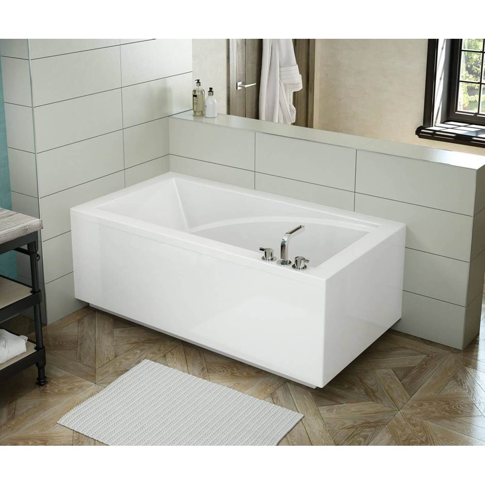Maax ModulR 6032 (With Armrests) Acrylic Corner Left Right-Hand Drain Bathtub in White