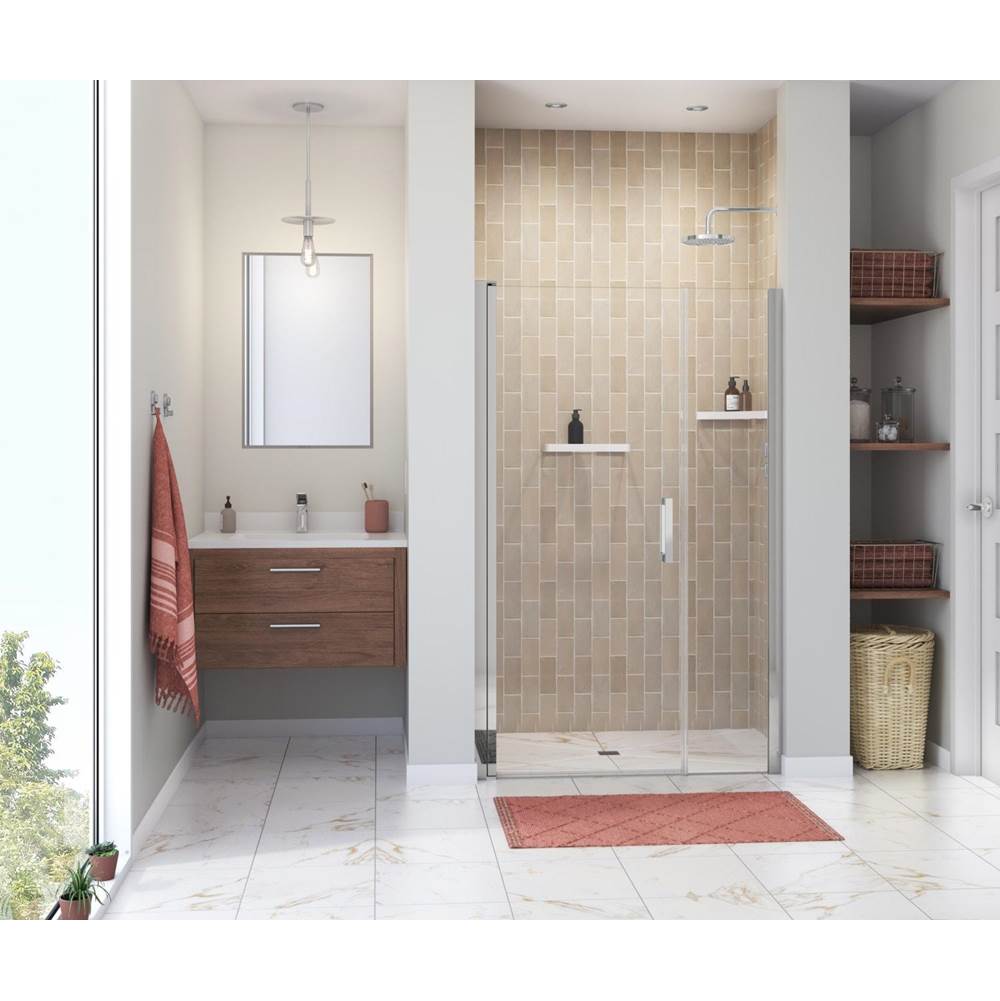 Maax Manhattan 41-43 x 68 in. 6 mm Pivot Shower Door for Alcove Installation with Clear glass & Square Handle in Chrome