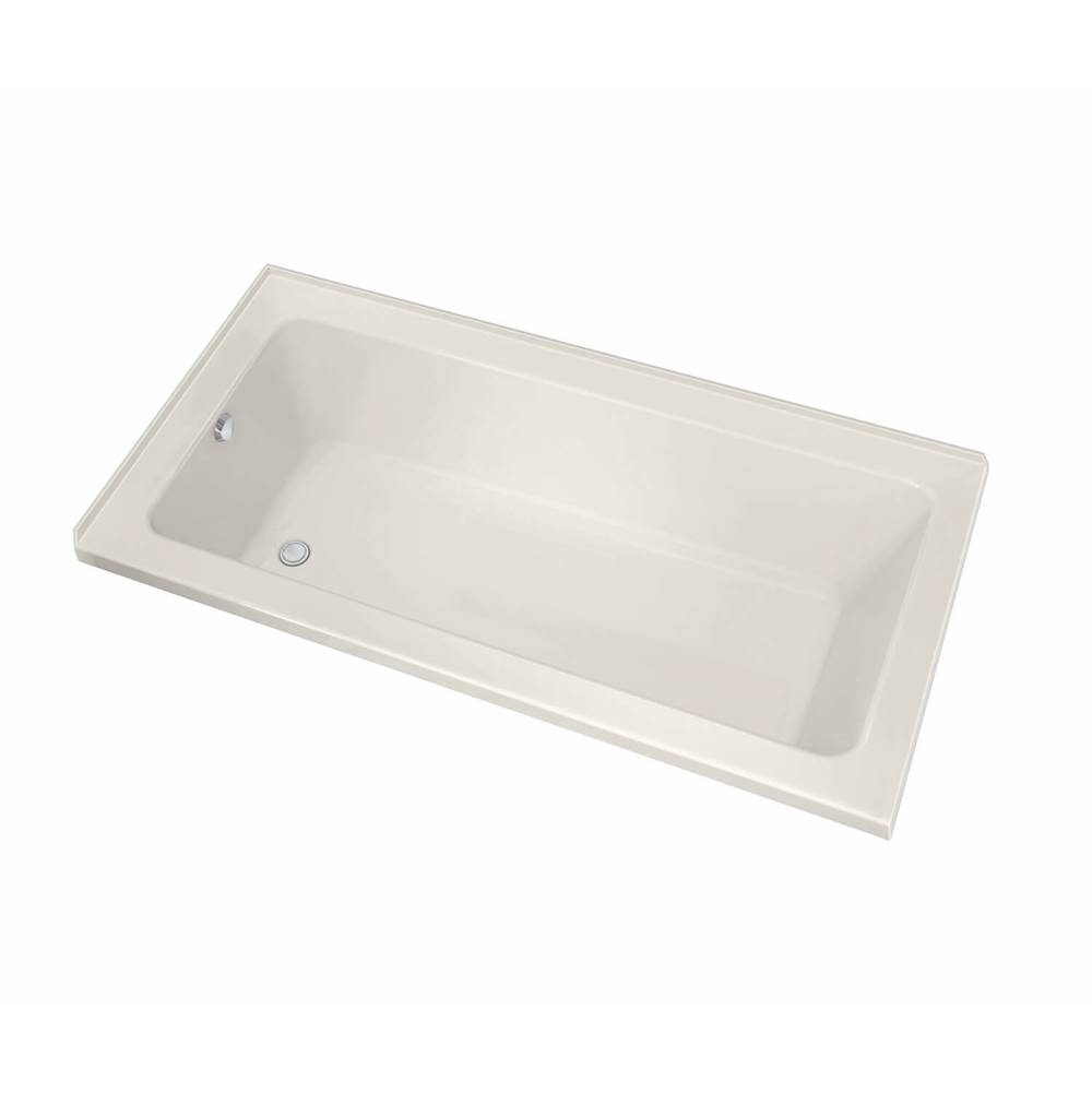 Maax Pose 6632 IF Acrylic Corner Left Left-Hand Drain Aeroeffect Bathtub in Biscuit