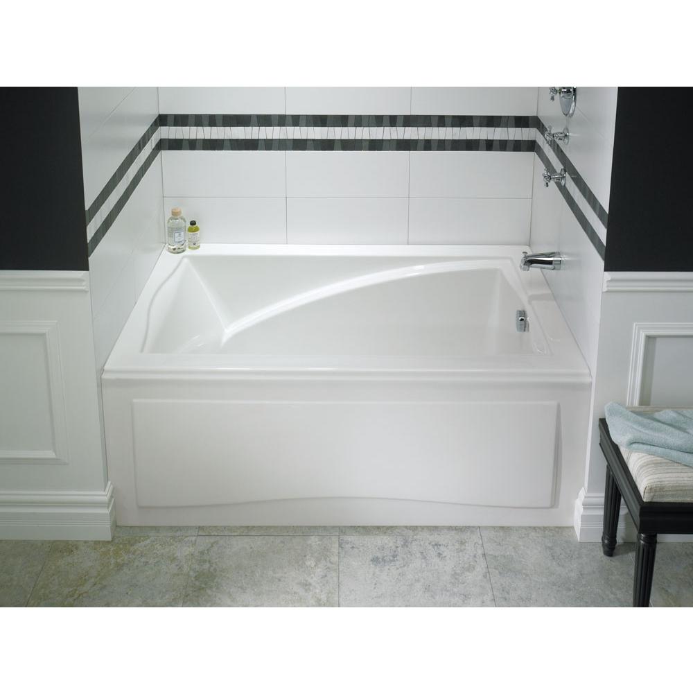 Neptune DELIGHT bathtub 32x60 with Tiling Flange and Skirt, Left drain, Whirlpool/Mass-Air, Biscuit