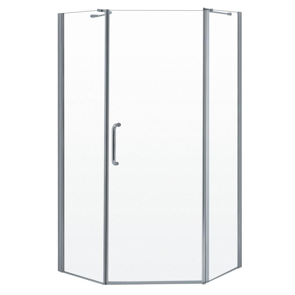 Neptune LAUZANNE shower door lateral pivot opening chr/cl
