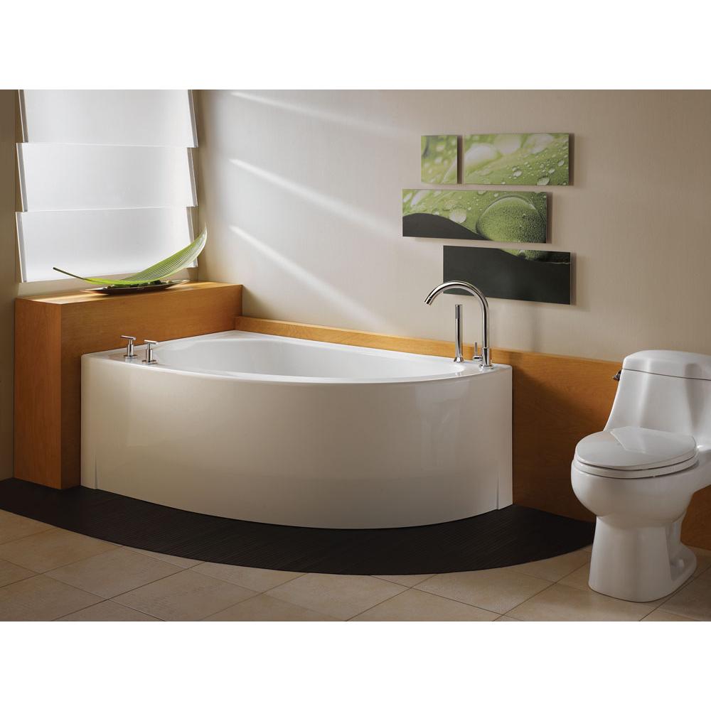 Neptune WIND bathtub 36x60 with Tiling Flange and Skirt, Right drain, Mass-Air, Biscuit