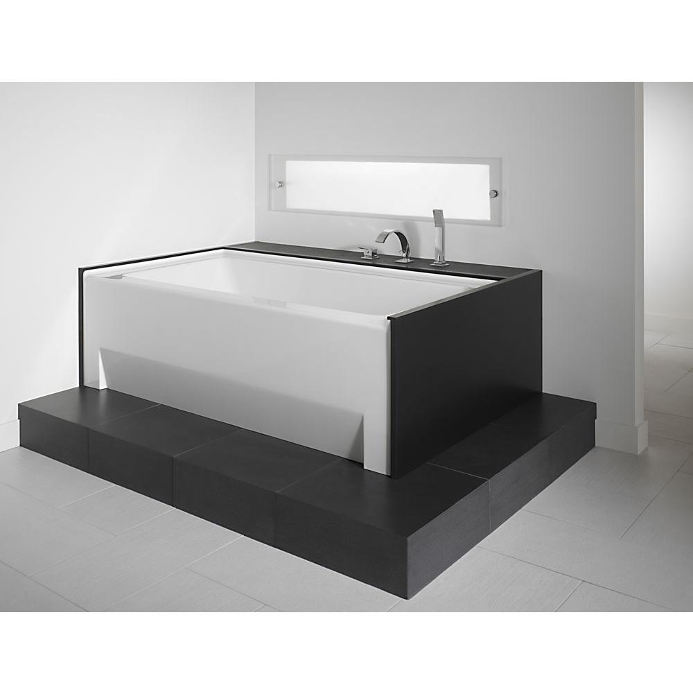 Neptune ZORA bathtub 32x60 with Tiling Flange and Skirt, Right drain, Whirlpool/Mass-Air, White