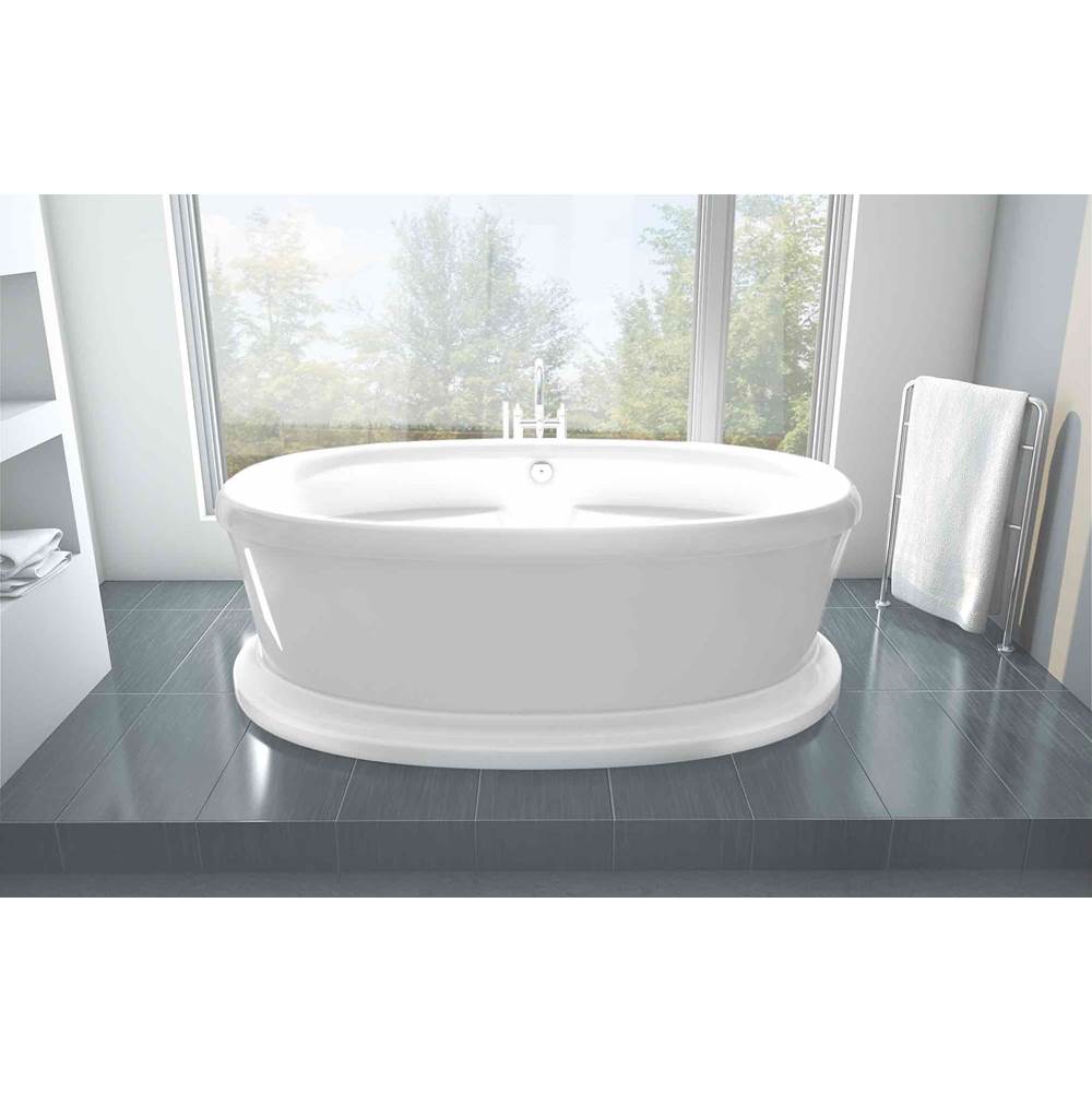 Oceania Baths Legende Freestanding 71 x 41,5, Soaking Bathtub, Glossy White