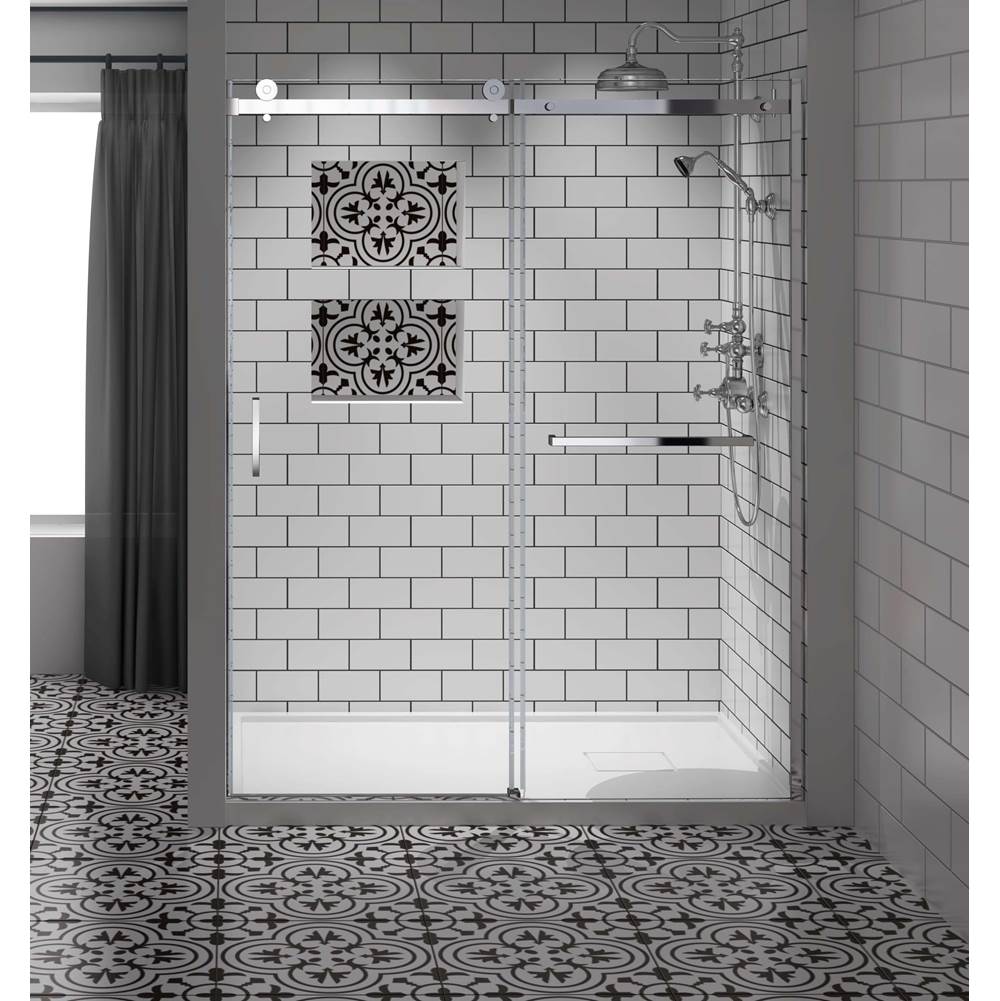 Oceania Baths Marelia Sliding 60,  Shower Doors, Brushed Nickel