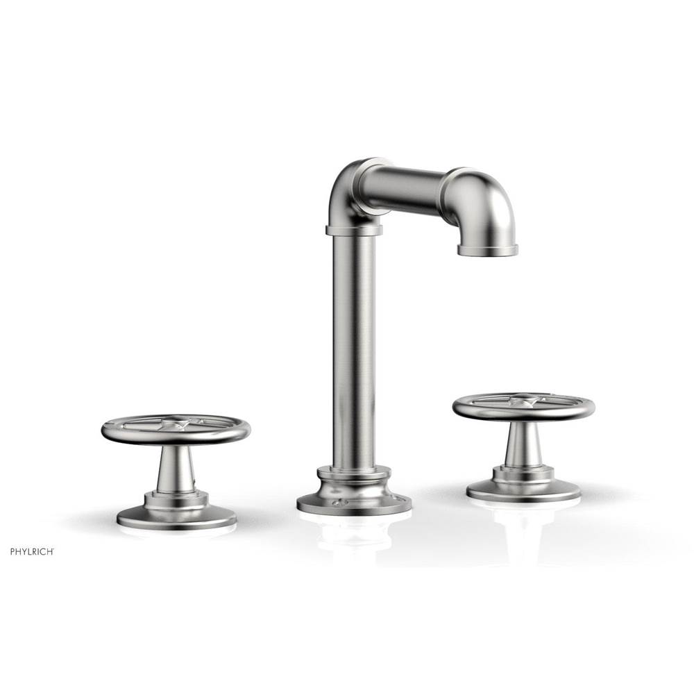 Phylrich WORKS 2 Widespread Faucet, Square Spt, Hight Spout, Cross Handles