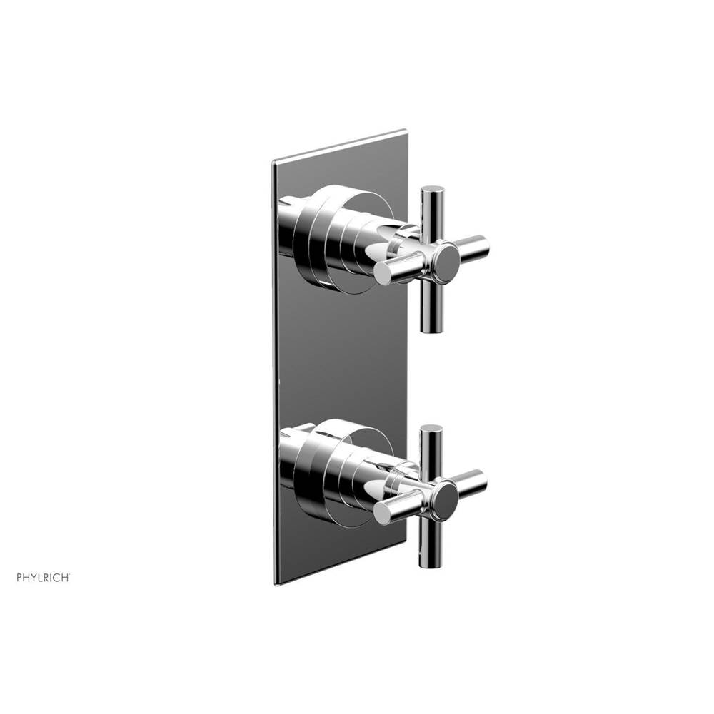 Phylrich BASIC 1/2'' Thermostatic Valve with Volume Control or Diverter Cross Handles 4-350