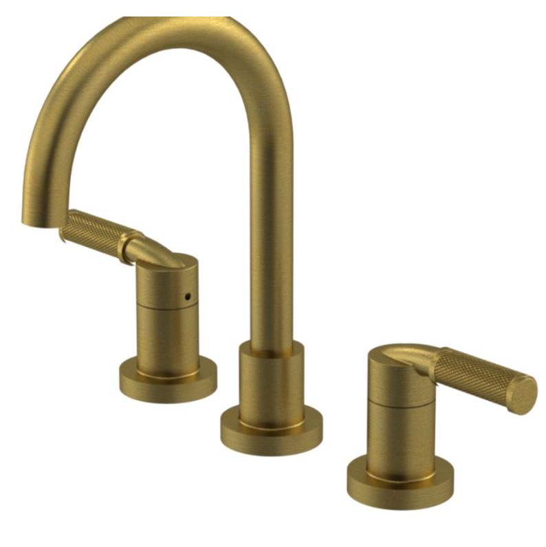 Rubinet Widespread Lav. Set. (less drain) in Antique Brass Matte With Tuscan Brass Accent