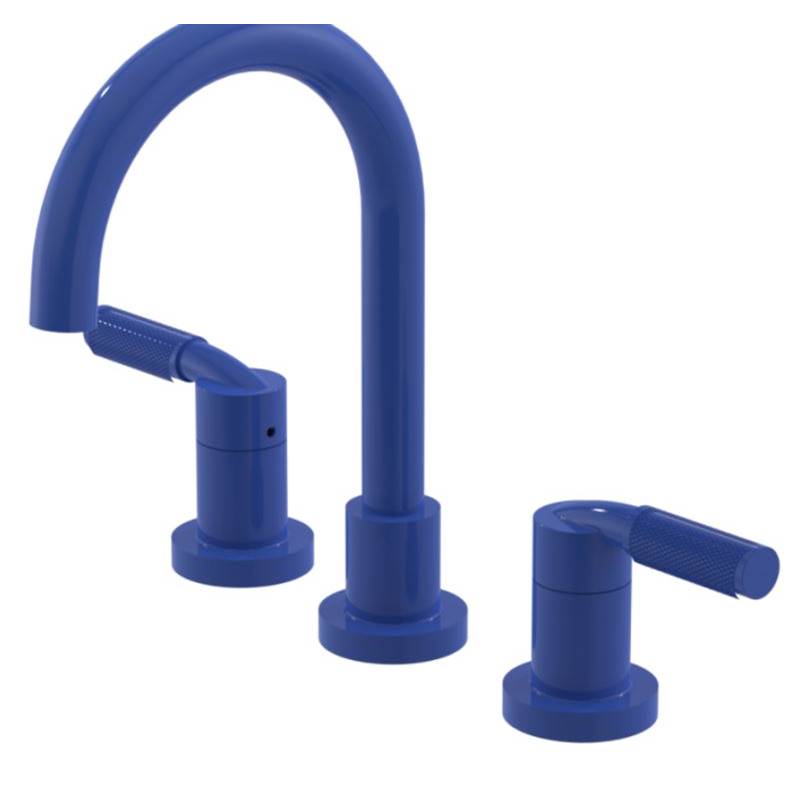 Rubinet Widespread Lav. Set. (less drain) in Blu Jean With Gold Accent