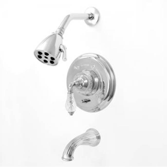Sigma Pressure Balanced Tub & Shower Set With 9'' Plate Trim (Includes Haf And Wall Tub Spout) Luxembourg Coco Bronze .63