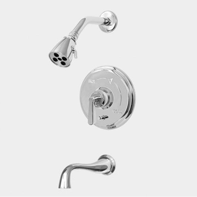 Sigma Pressure Balanced Tub & Shower Set Trim (Includes Haf And Wall Tub Spout) Moderne Antique Brass .82