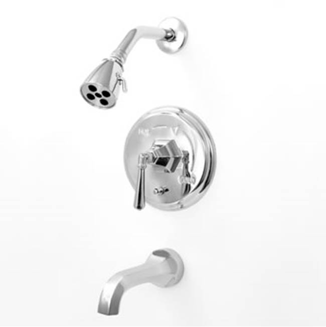 Sigma Pressure Balanced Tub & Shower Set Trim (Includes Haf And Wall Tub Spout) Valencia Uncoated Polished Brass .33