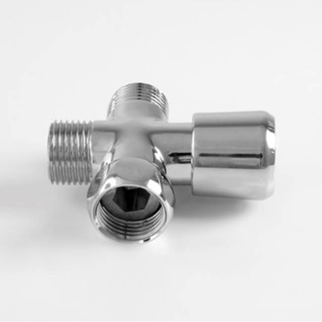 Sigma Push Pull diverter for Exposed Shower Neck 1/2'' NPT. Swivels and diverts water Handshower Wands SATIN BRASS PVD .41