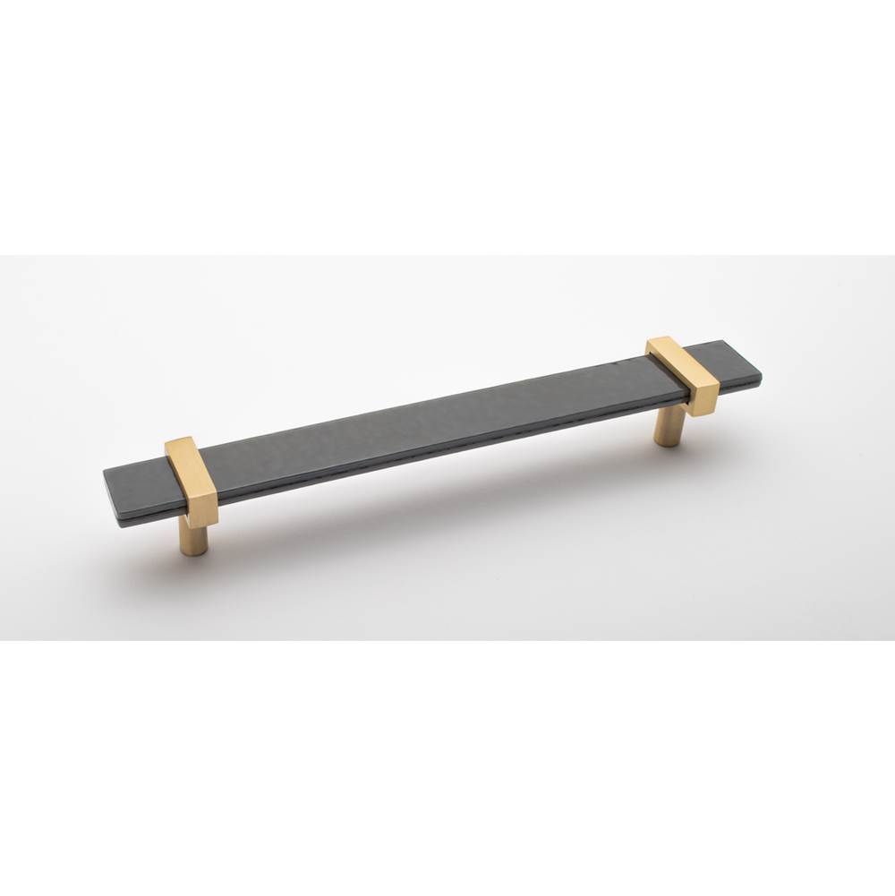 Sietto 9'' Adjustable Slate Gray Pull With Satin Brass Base