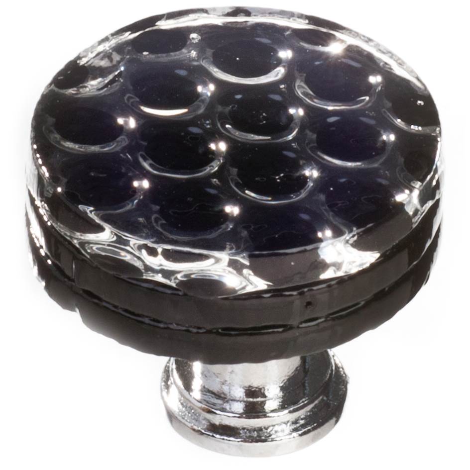 Sietto Honeycomb Black Round Knob With Oil Rubbed Bronze Base