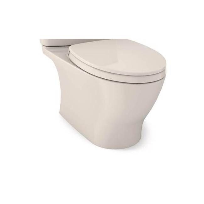 TOTO Nexus® Two-Piece Elongated 1.28 GPF Universal Height Toilet Bowl Only with CEFIONTECT®, WASHLET® plus Ready, Sedona Beige