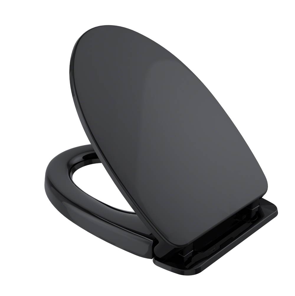 TOTO Toto Softclose Non Slamming, Slow Close Elongated Toilet Seat And Lid, Ebony