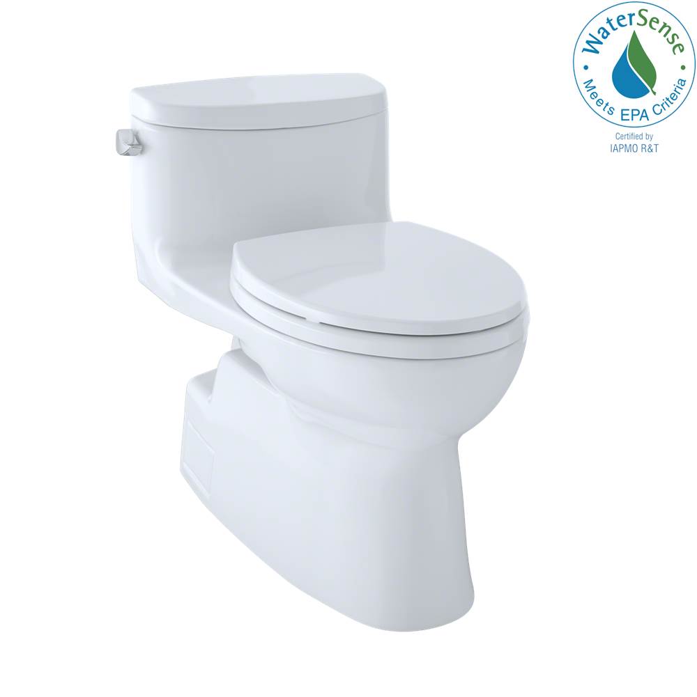 TOTO Carolina® II One-Piece Elongated 1.28 GPF Universal Height Skirted Toilet with CEFIONTECT, Cotton White