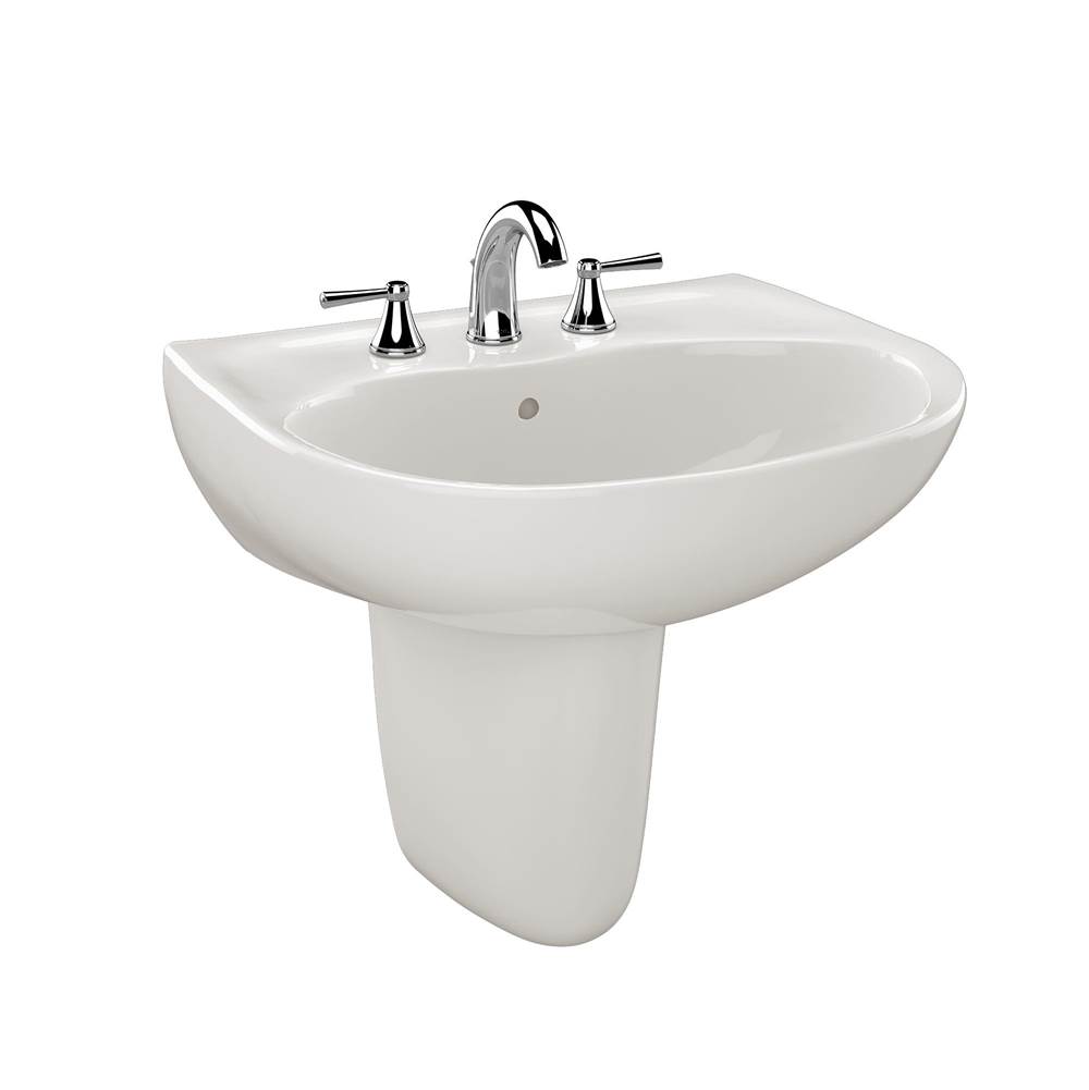 TOTO Toto® Supreme® Oval Wall-Mount Bathroom Sink With Cefiontect And Shroud For 4 Inch Center Faucets, Colonial White