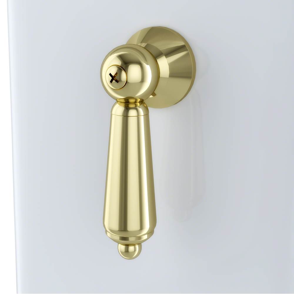 TOTO Trip Lever (Side Mount) - Polished Brass For Carrollton, Dartmouth, Promenade, Whitney Toilet Tank