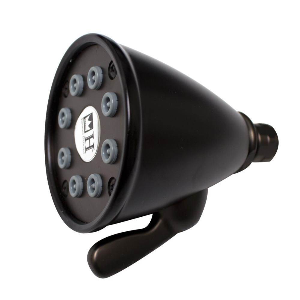Whitehaus Collection Showerhaus Round Showerhead with 8 Spray Jets - Solid Brass Construction with Adjustable Ball Joint