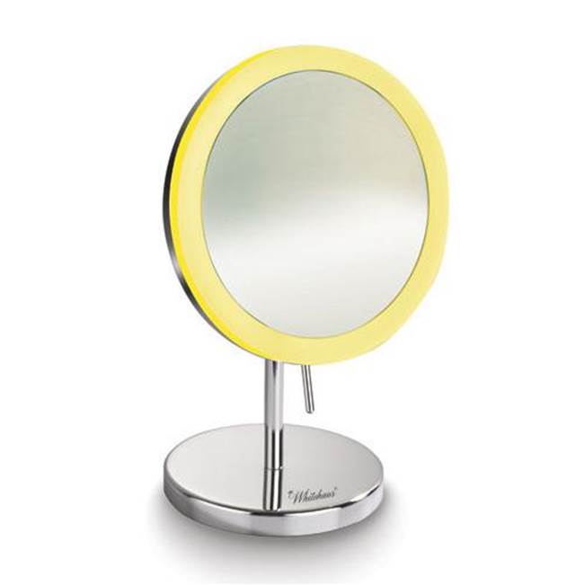 Whitehaus Collection Round Freestanding Led 5X Magnified Mirror