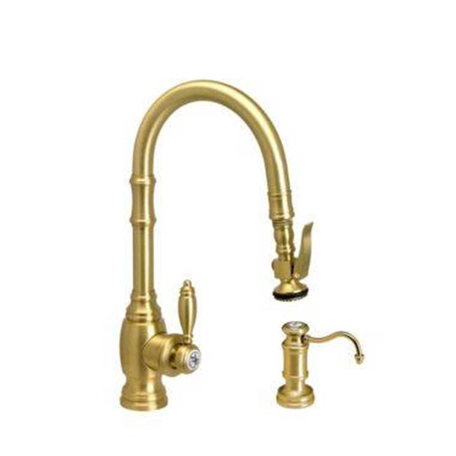 Waterstone Waterstone Traditional Prep Size PLP Pulldown Faucet - Angled Spout - 2pc. Suite